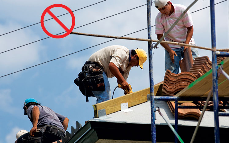 Work Safely Around Overhead Power Lines